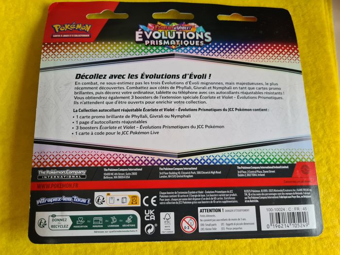 Tripack Évolution Prismatique Pokémon Ev 8.5 Phyllali FR Neuf bien Scellé - photo numéro 2