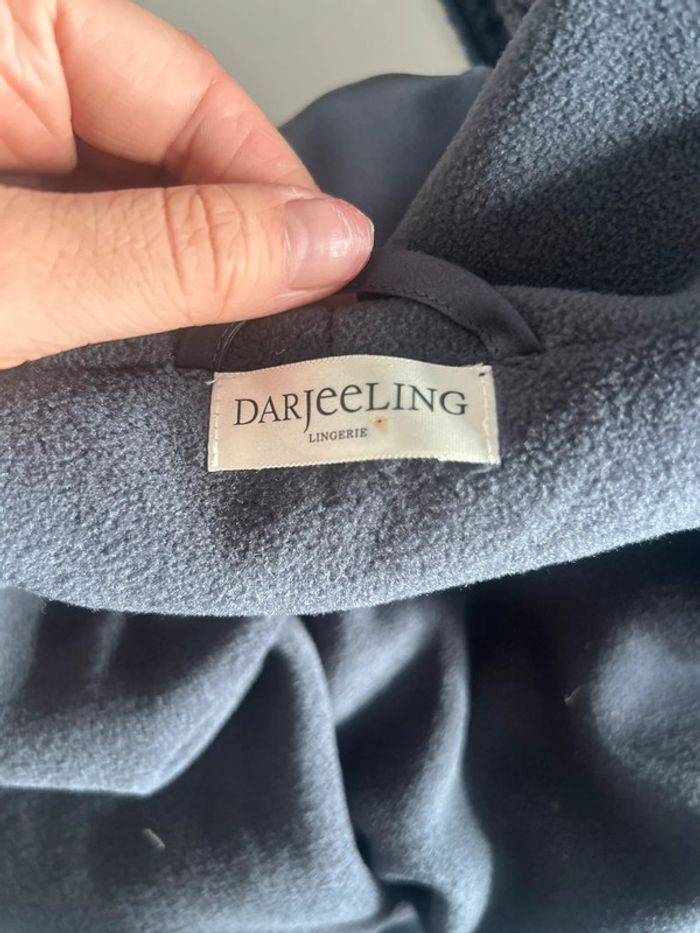 Peignoir en satin bleu marine – Darjeeling Lingerie - photo numéro 6