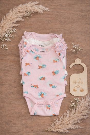 Lots de 3 bodys bébé fille 0-3 mois 