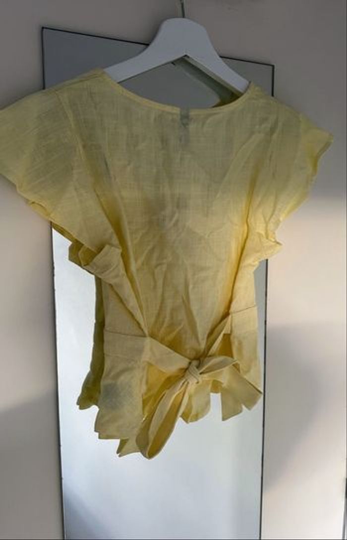 Blouse courte en lin H&M - photo numéro 3