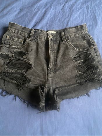 Short jean taille haute