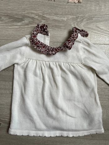 Robe hiver 3 mois col fleuri
