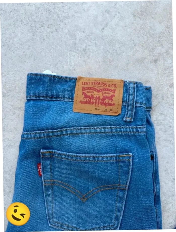 Jeans Levi's 511 W28 FR38 L28 coupe droite bleu Femme women pan590b - photo numéro 2