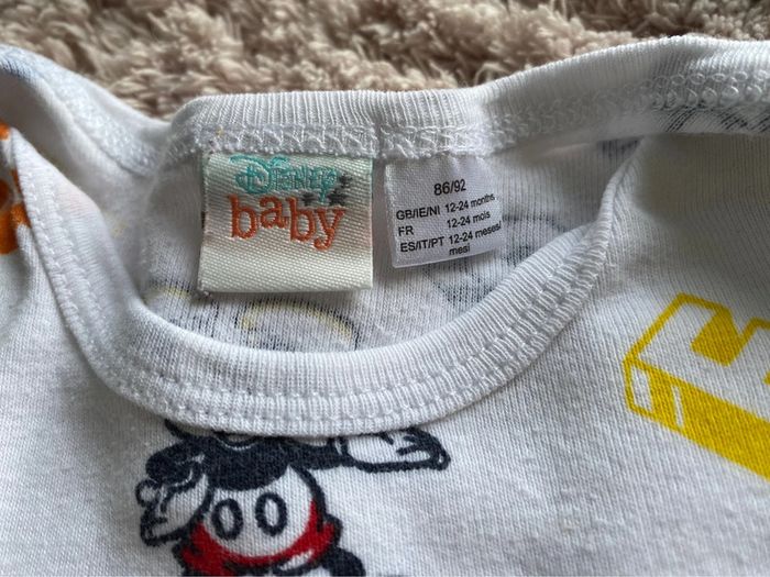 Ensemble bodie, pantalon fluide et bonnet Mickey 12/24 mois - photo numéro 2