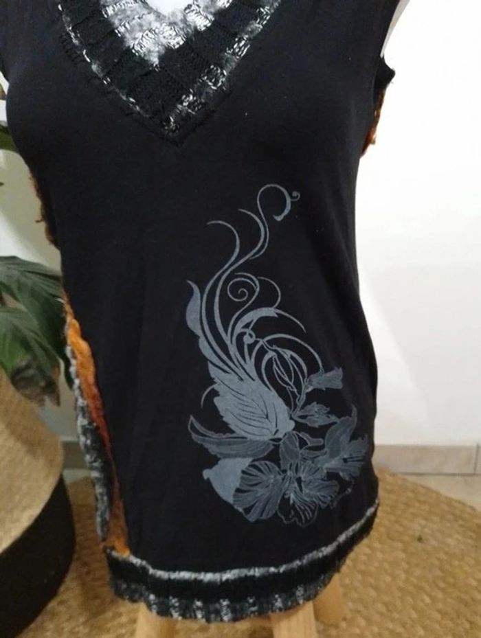 Haut sans manche fantaisie cicéro taille unique ( mesures dans l annonce) - photo numéro 3