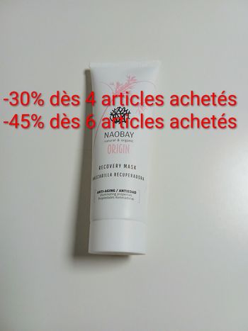 Masque Visage "Recovery Mask" NAOBAY Origin – Neuf avec opercule & Bio (75ml)