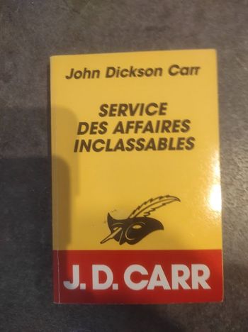 Service des affaires inclassables John Dickson Carr Le Masque 1959 1990