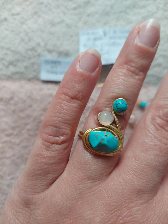 Parure bague et boucles d'oreilles - photo numéro 2