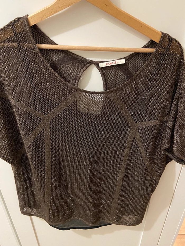 Joli haut bronze neuf S - photo numéro 2