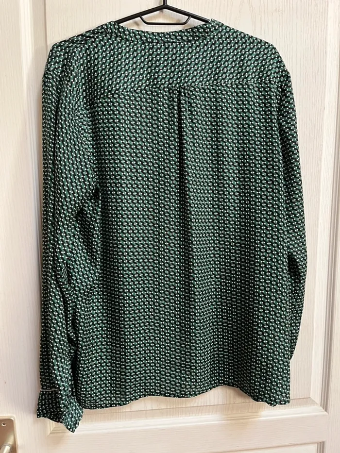 Joli chemisier/blouse / 42 / Promod /  Vert, noir, blanc, pailleté - photo numéro 2