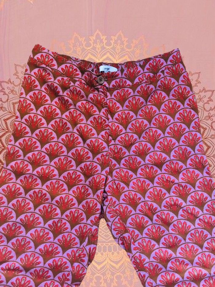 🧡Pantalon léger et fluide motif orange🌷light flowing pattern pants🧡