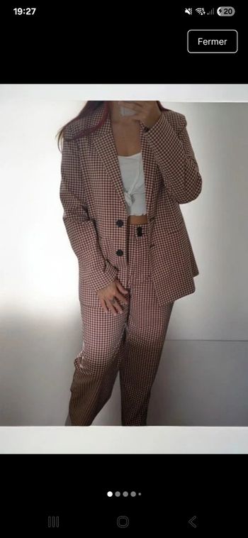 Ensemble blazer pantalon droit 