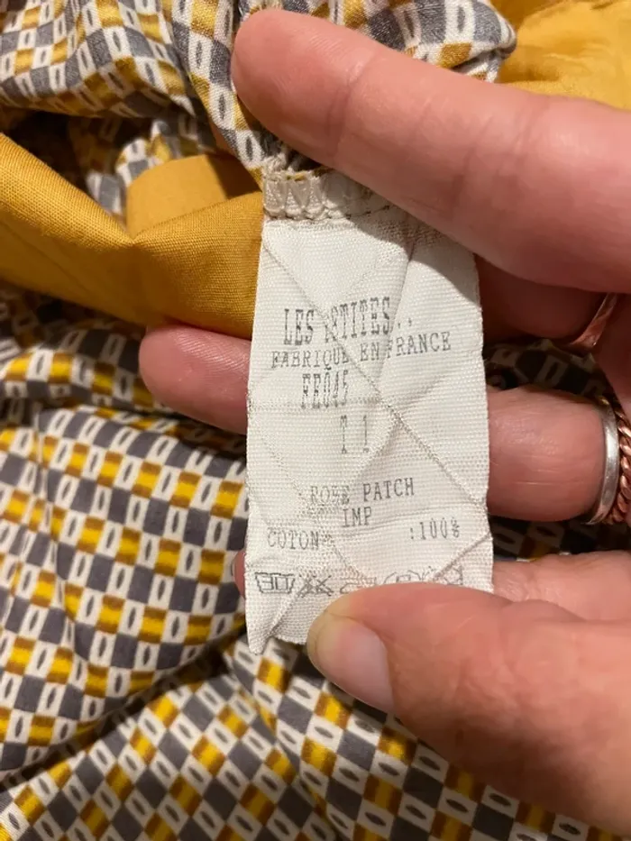 Robe les petites collections taille 36 moutarde blanc gris - photo numéro 8