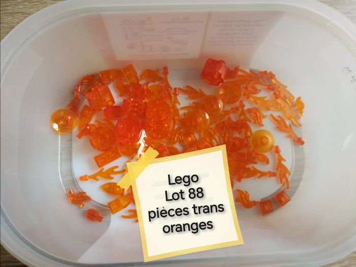 Lego lot 88 pièces divers trans orange