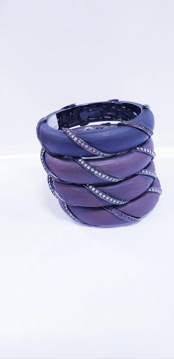 Neuf! Magnifiques bracelets en resine bois/ argent 925/ zyrconium