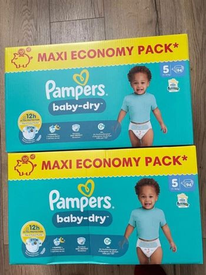 lot de 2 cartons pampers taille 5