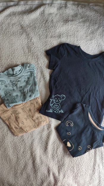 4 t-shirts manches courtes lupilu