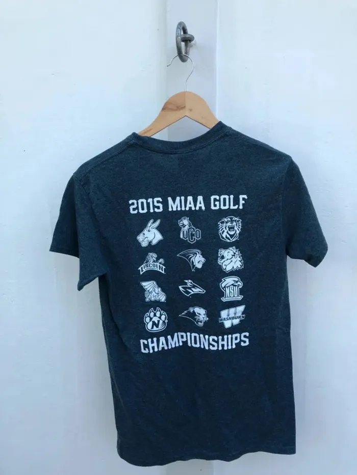 Gildan grey T-shirt MIAA 2015 Golf Championship USA Mens S - photo numéro 5