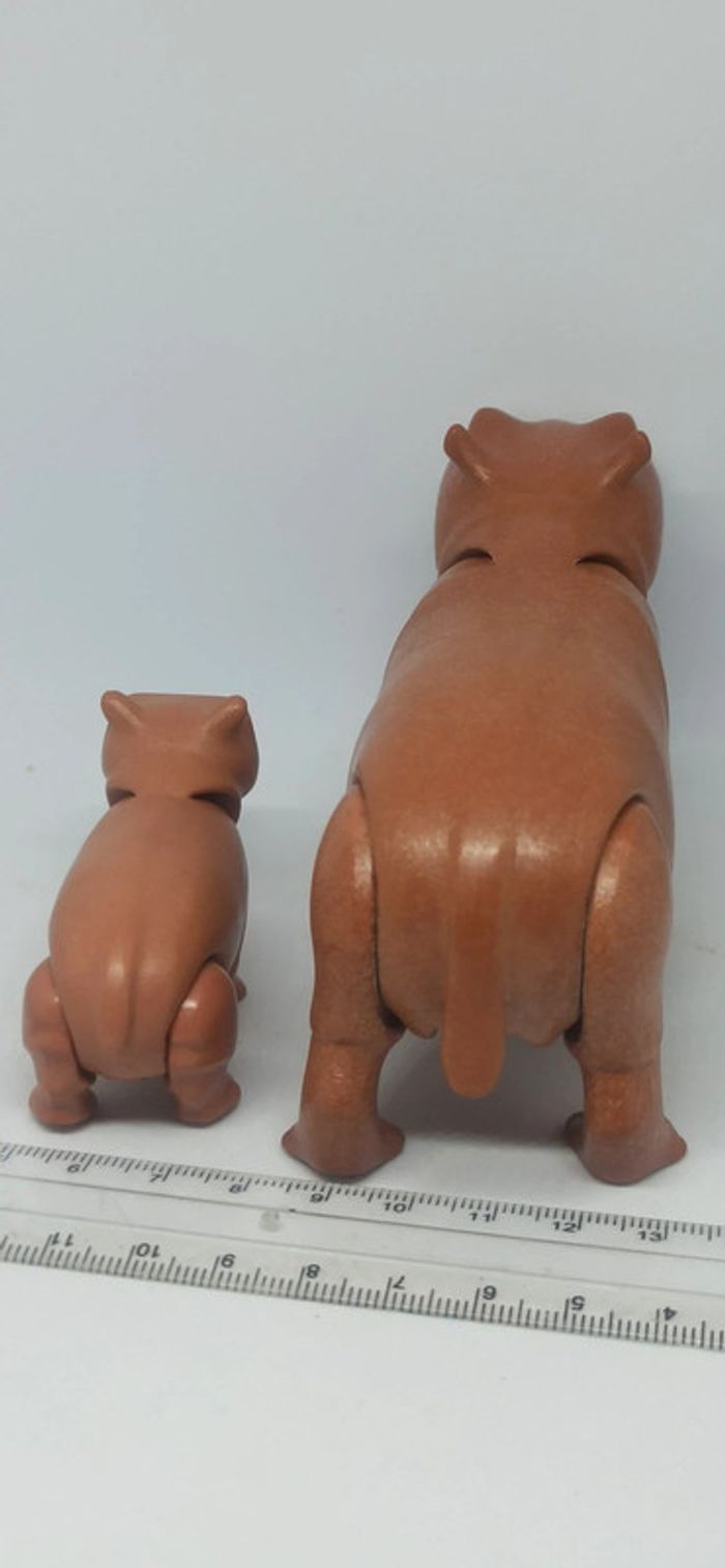 Hippopotame avec bébé vintage playmobil - photo numéro 6