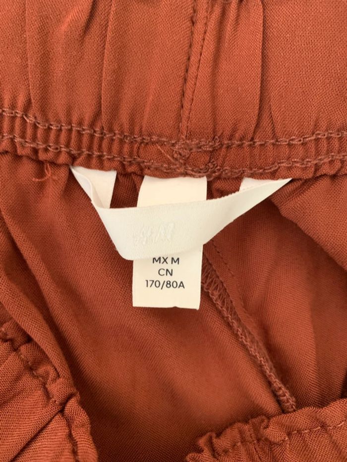 Pantalon H&M fluide jambe larges marron taille 38 - photo numéro 6