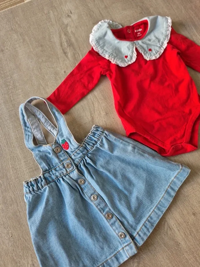 Ensemble jeans rouge