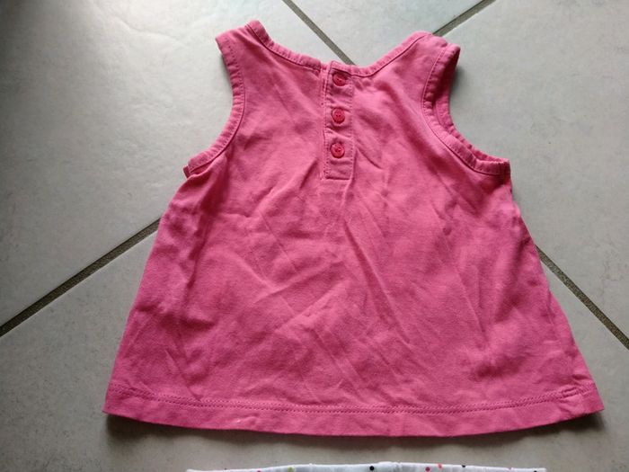 Ensemble débardeur rose et Panta court blanc à pois. bebe 6 mois - photo numéro 10