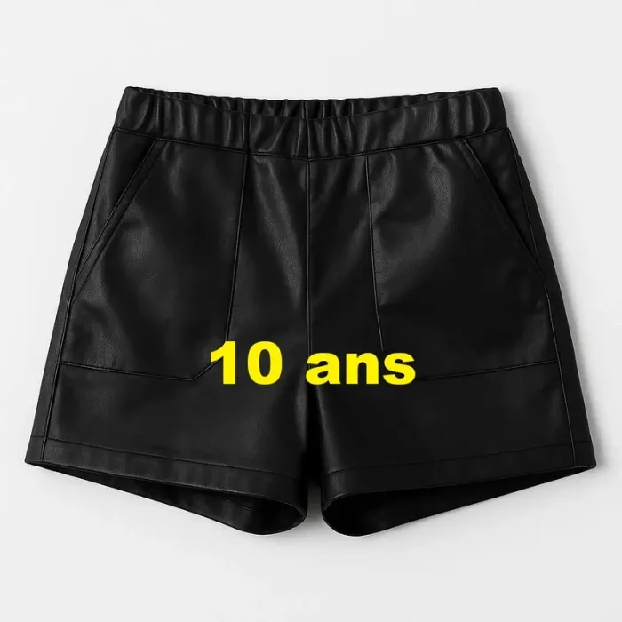Short simili cuir Fashion Private Company Taille 10 ans