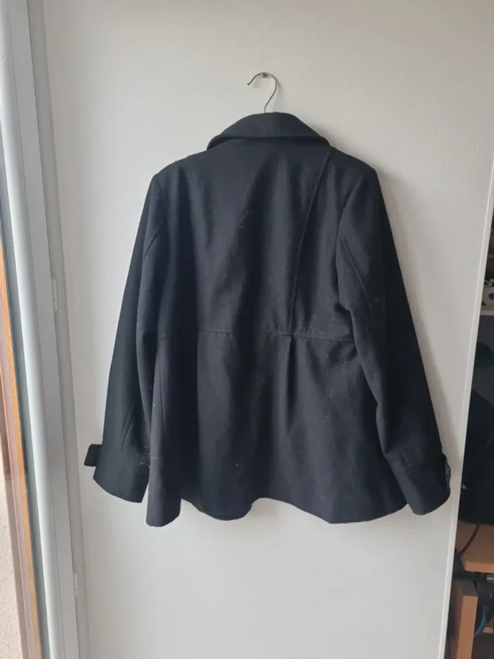 veste chaude caban noir tex woman - photo numéro 7
