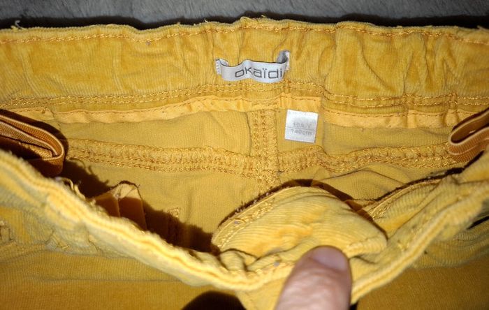 Jupe droite jaune moutarde 10 ans okaidi - photo numéro 2