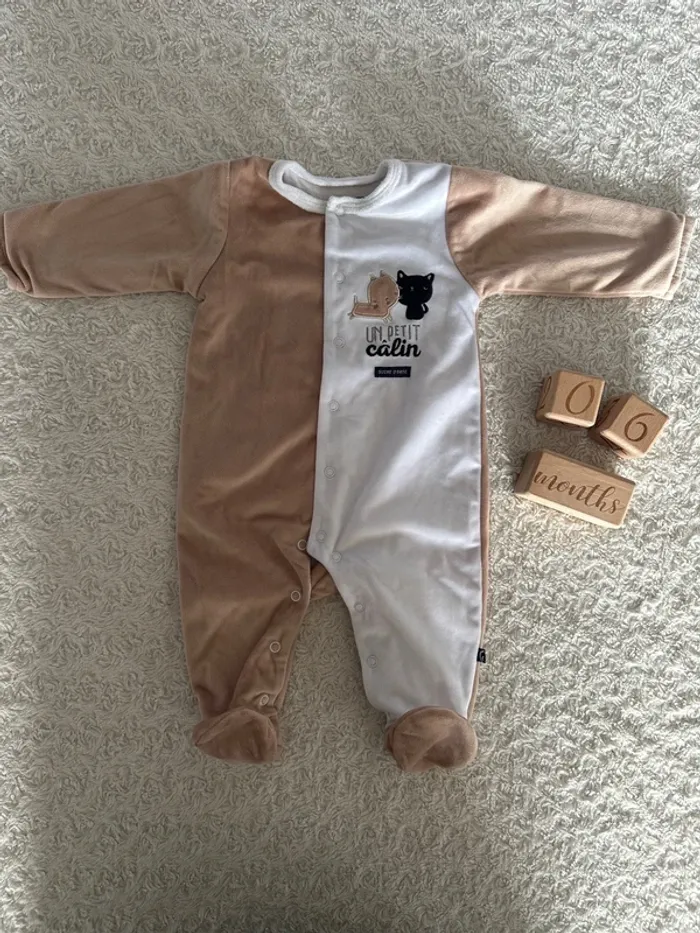Lot de 2 pyjamas sucre d’orge 6 mois - photo numéro 5