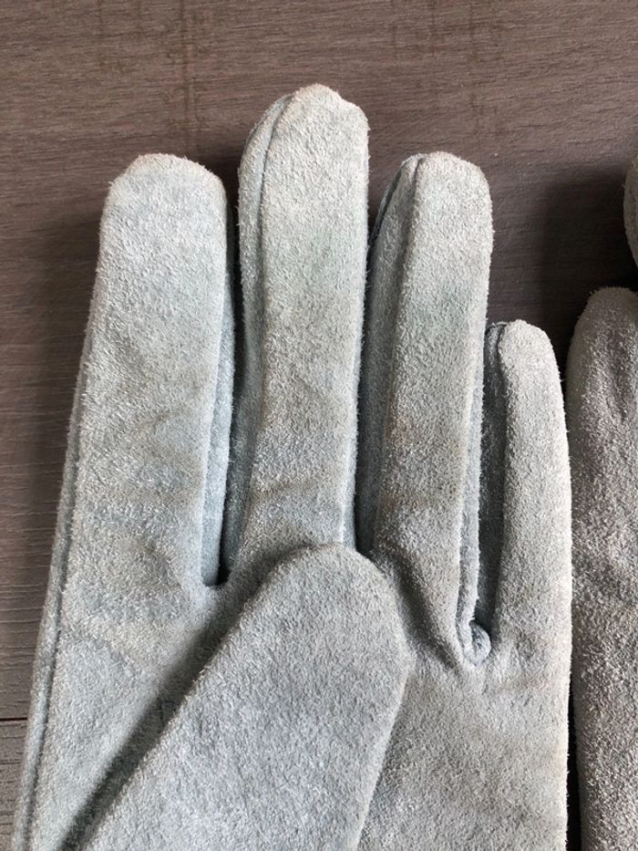 Gants en cuir bleu ciel taille 1 - photo numéro 3