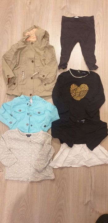 Lot 6 vêtements fille diverses marques