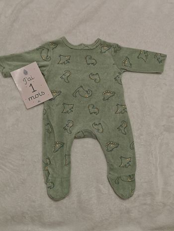 Pyjama velours dinosaure