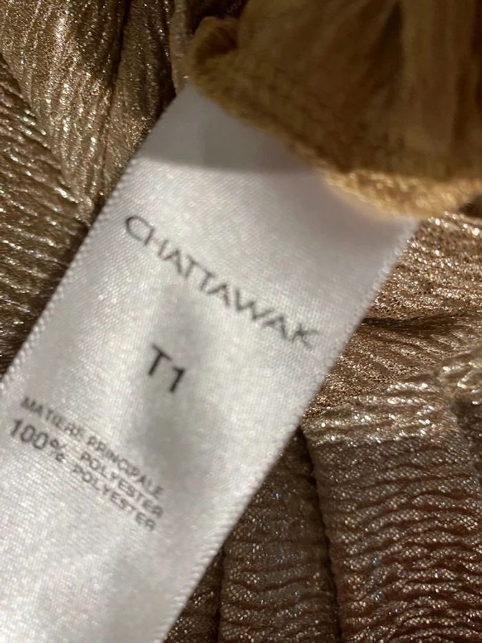 Blouse Chattawak,doré   Taille 1/38 - photo numéro 4