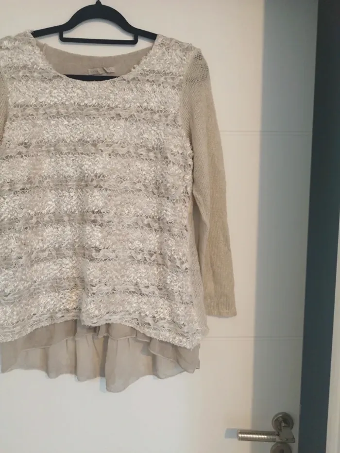 Pull "Armand Thiery" en mohair/acrylique taille 2 - photo numéro 3