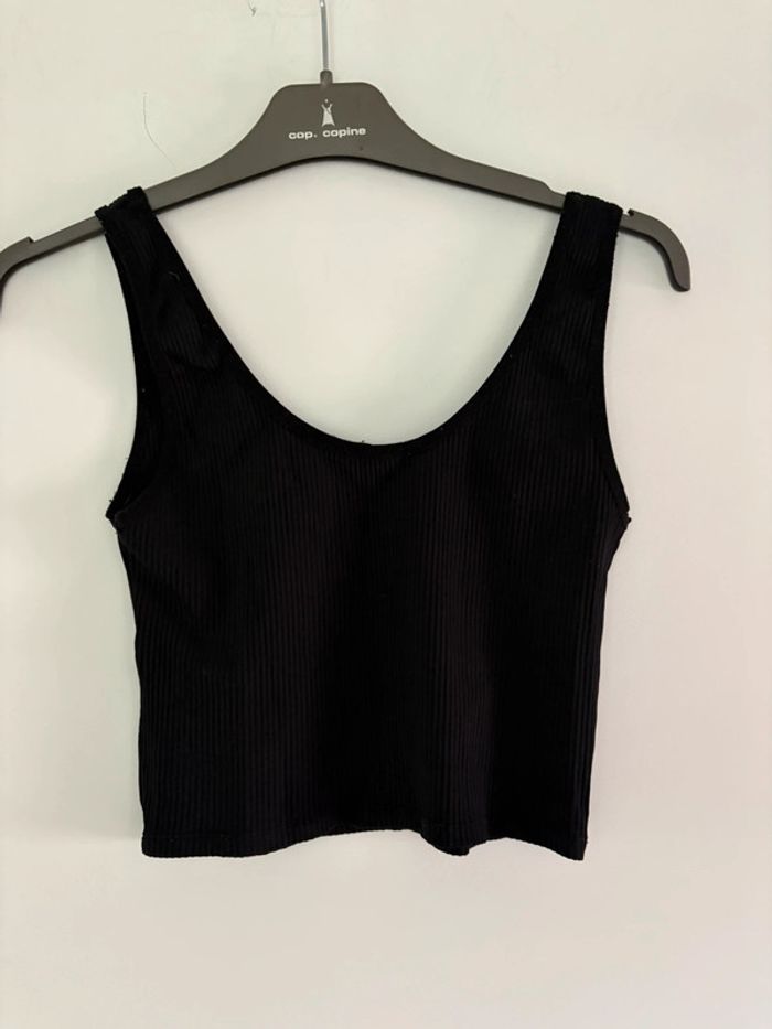 Croptop débardeur noir Stradivarius M - photo numéro 4