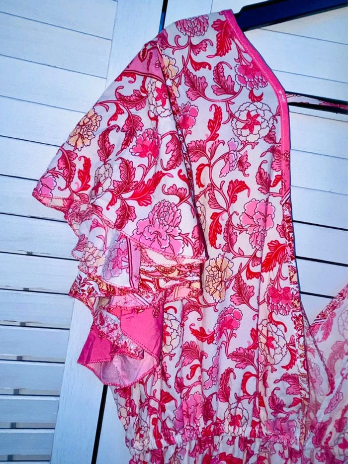 Robe, top volant à fleurs Rose defox - photo numéro 5
