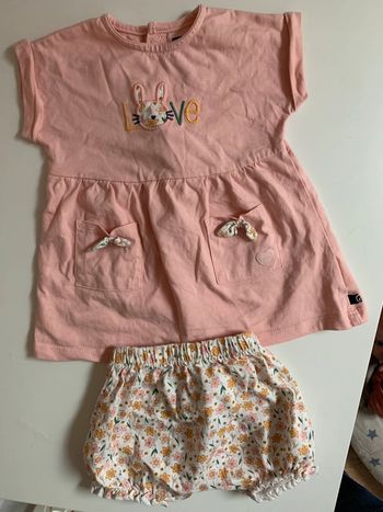 Ensemble été tunique bloomer sucre d’orge 3 mois tbe