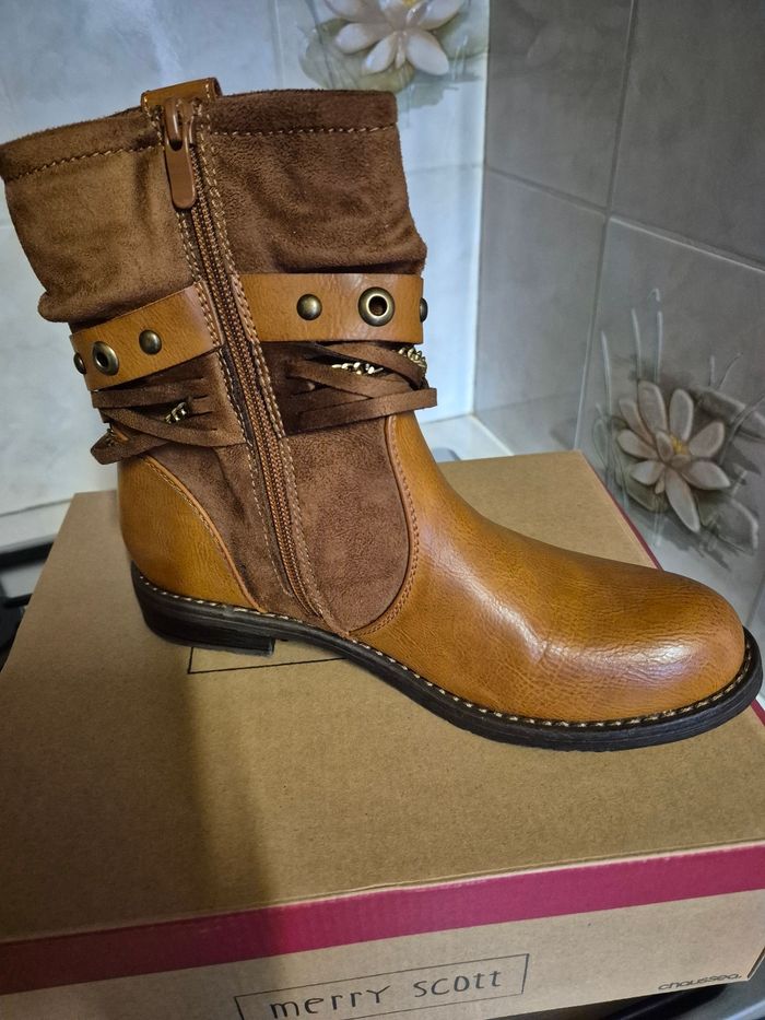Bottines marrons P38 - photo numéro 3