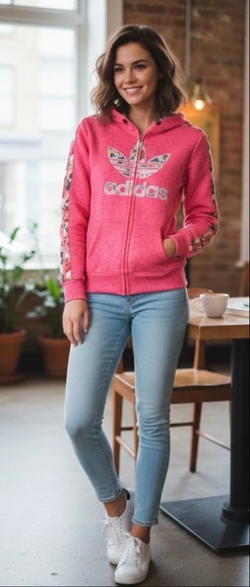 Sweat à zip Adidas Taille M