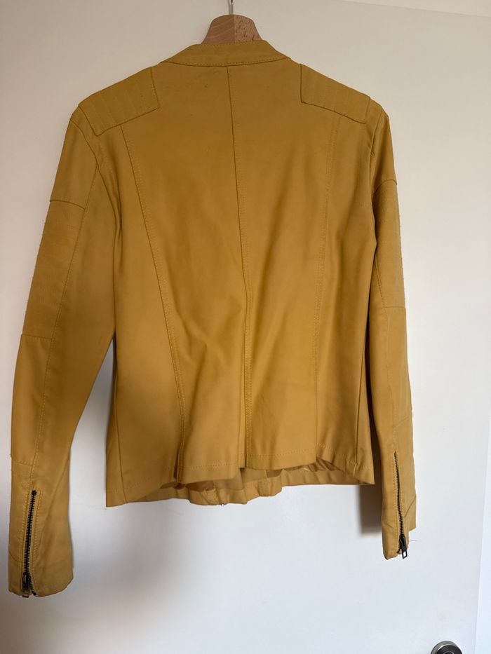 Veste motard jaune moutarde Zara – Très bon état – Taille M - photo numéro 2
