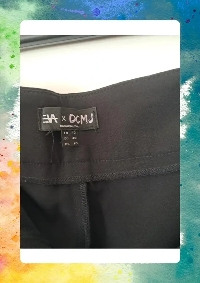 Elegant pantalon patte d'éléphant et fendu sur le bas - photo numéro 5