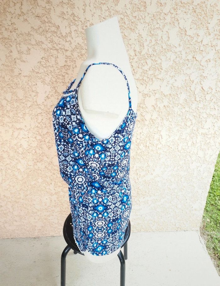 Combinaison short imprimé bleu et blanc 36 primark - photo numéro 3
