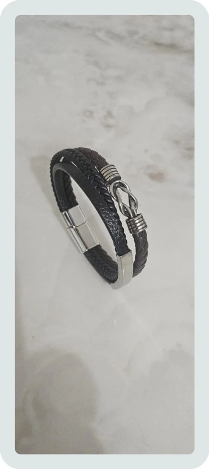 Bracelet en cuir pour hommes - photo numéro 2