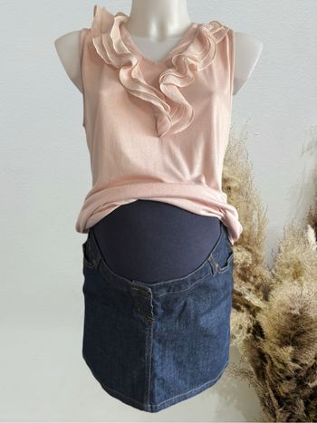 Jolie jupe en jeans de grossesse T38-M femme enceinte colline
