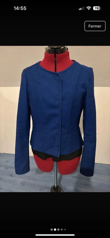 Veste chic comptoir des cotonniers bleue 40/L neuve