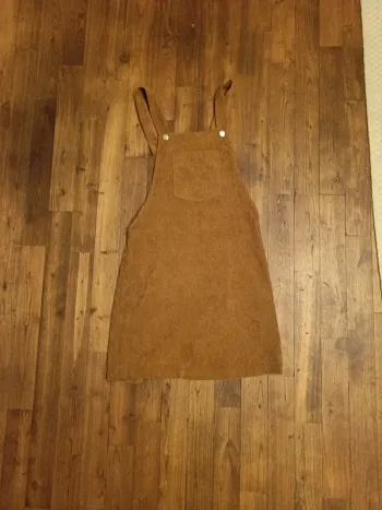 Robe salopette en velours femme