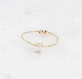 Bague ajustable et cristal Swarovski