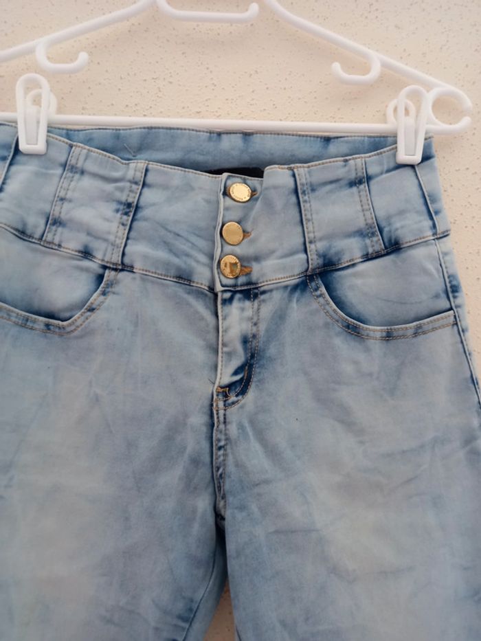 Pantalon jeans Taille haute Taille : 40 - photo numéro 2