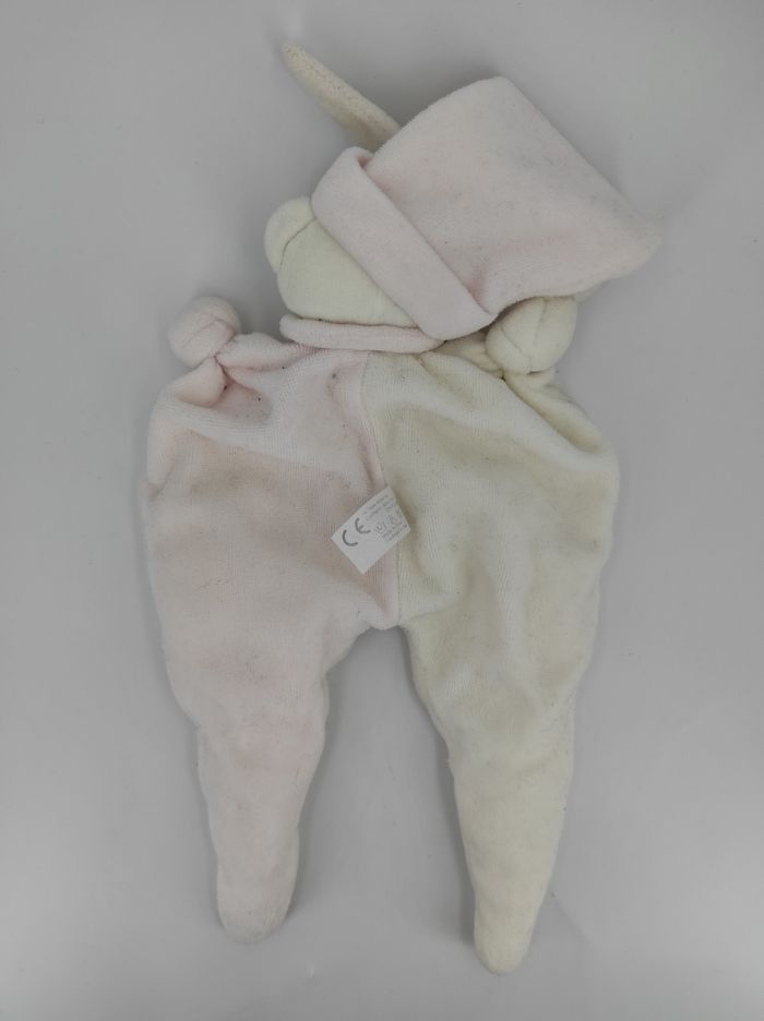 Doudou Ours crème et rose Jollybaby - photo numéro 2
